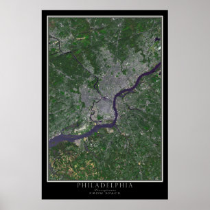 Philadelphia Pennsylvania Satellite-Poster-Karte Poster
