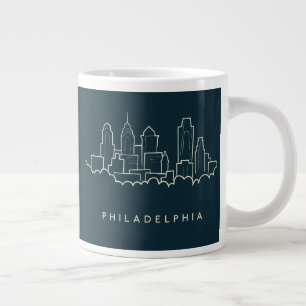 Philadelphia Pennsylvania Skyline Jumbo-Tasse