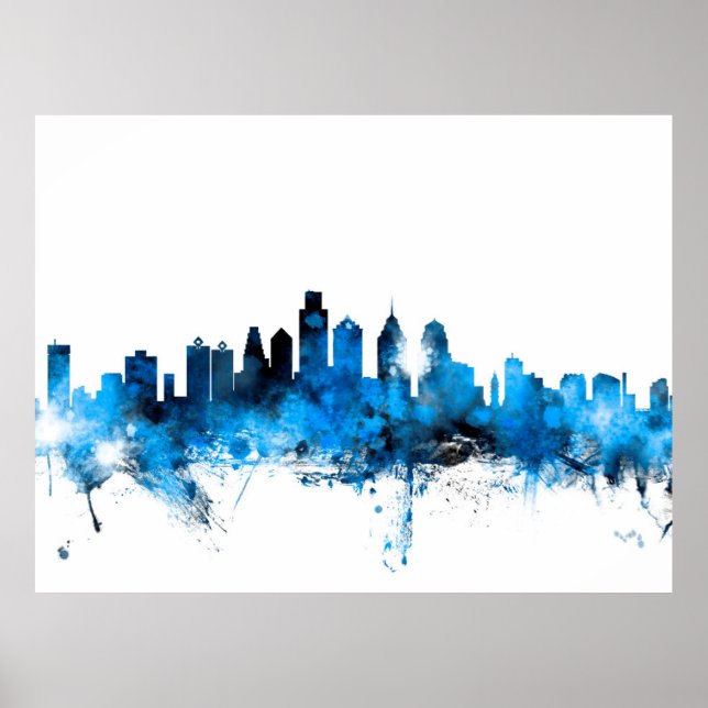 Philadelphia Pennsylvania Skyline Poster (Vorne)