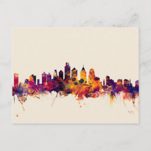 Philadelphia Pennsylvania Skyline Postkarte