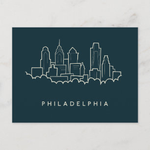 Philadelphia Pennsylvania Skyline Postkarte