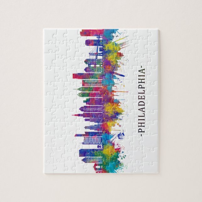 Philadelphia Pennsylvania Skyline Puzzle (Vertikal)