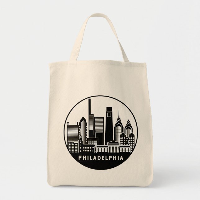 Philadelphia Pennsylvania Skyline Tragetasche (Vorne)