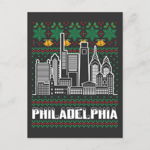 Philadelphia Pennsylvania Ugly Christmas Postkarte