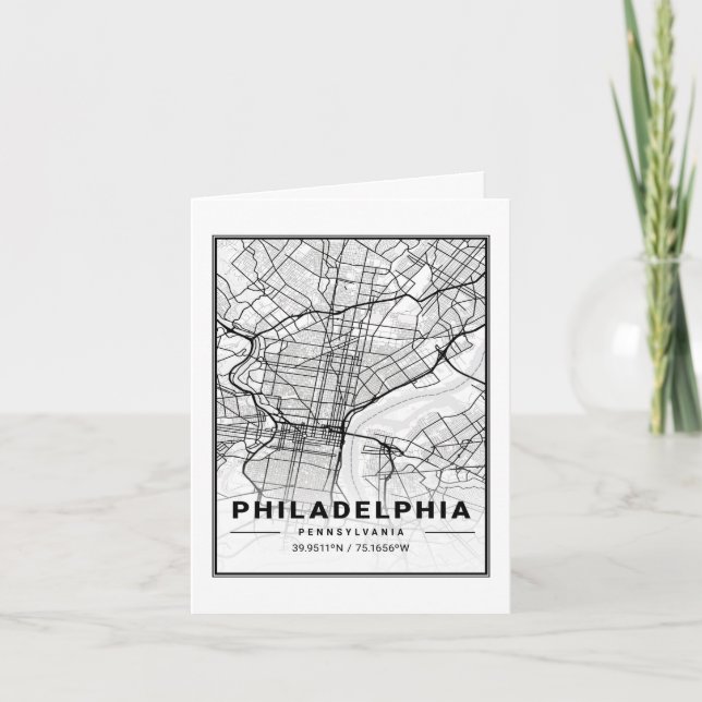 Philadelphia Pennsylvania USA Travel City Map Karte (Vorderseite)