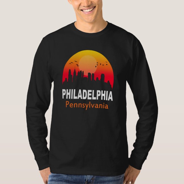 Philadelphia Pennsylvania Vintage Retro City State T-Shirt (Vorderseite)