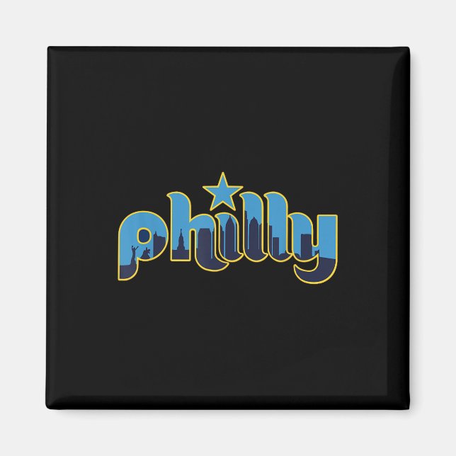 Philadelphia Philly - Throwback Design - Clic Magnet (Vorne)
