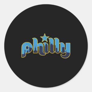 Philadelphia Philly - Throwback Design - Clic Runder Aufkleber
