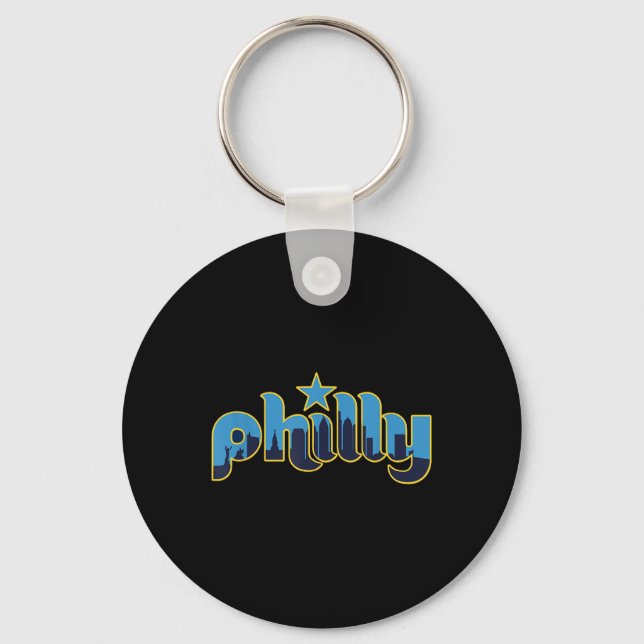Philadelphia Philly - Throwback Design - Clic Schlüsselanhänger (Vorderseite)