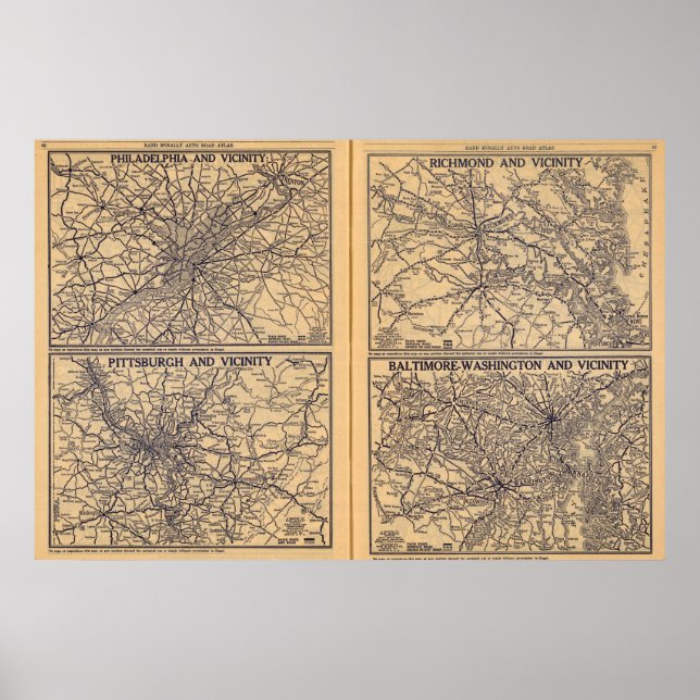 Philadelphia, Pittsburgh, Richmond Poster (Vorne)