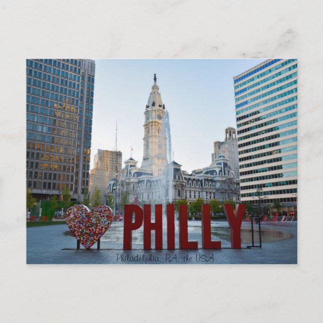Philadelphia Postcard Postkarte (Vorderseite)