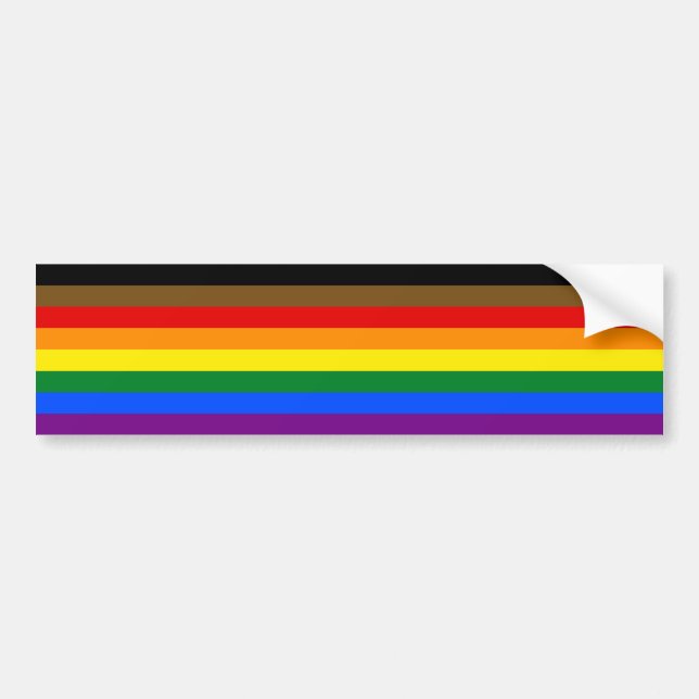 Philadelphia Pride Flag LGBTQ Autoaufkleber (Vorne)