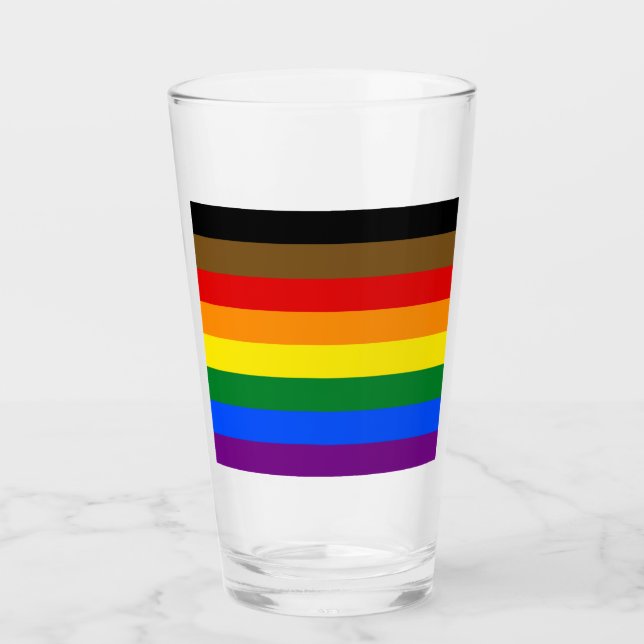 Philadelphia Pride Flag LGBTQ Glas (Vorderseite)