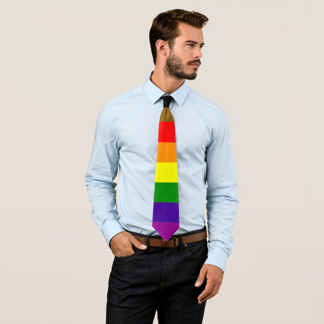 Philadelphia Pride Flag Rainbow LGBT Strichen Krawatte (Beispiel)