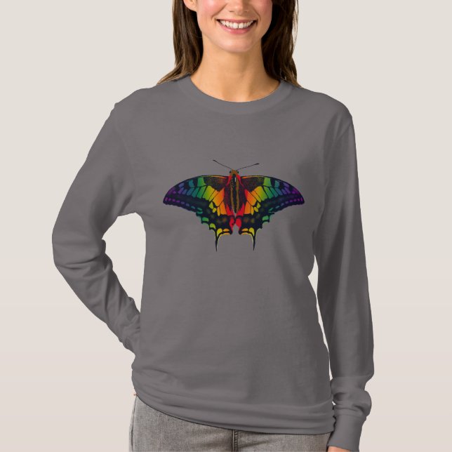 Philadelphia Rainbow Pride Flag Frack T-Shirt (Vorderseite)