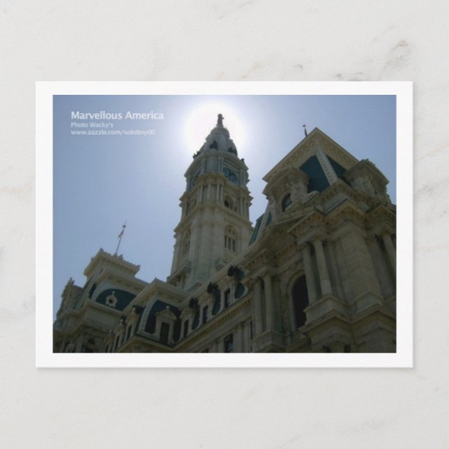 Philadelphia Rathaus Postkarte (Vorderseite)