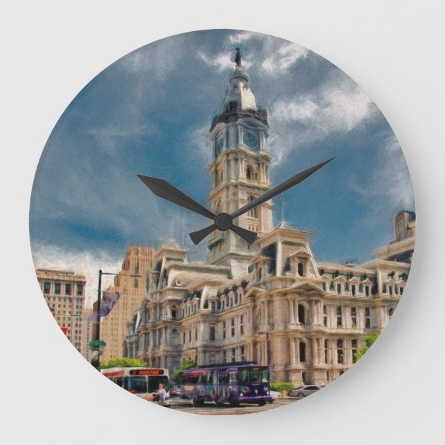 Philadelphia-Rathaus-Uhr Große Wanduhr (Vorderseite)