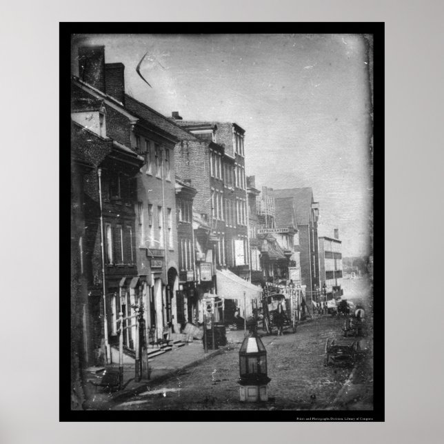 Philadelphia Scene Daguerreotyp 1842 Poster (Vorne)