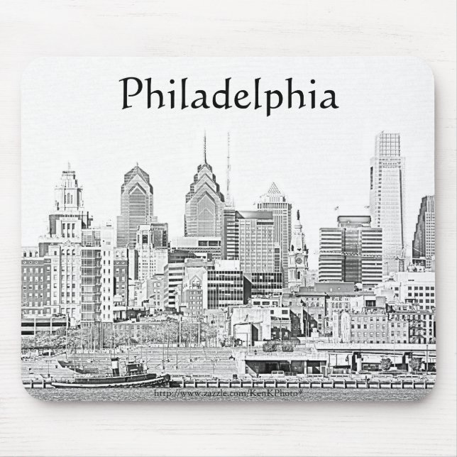 Philadelphia-Skizze Mousepad (Vorne)