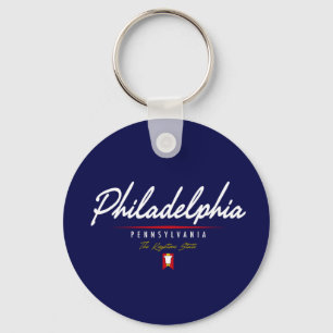 Philadelphia-Skript Schlüsselanhänger