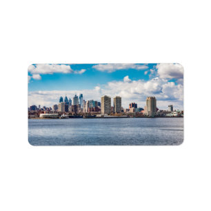 Philadelphia Skyline Adressaufkleber