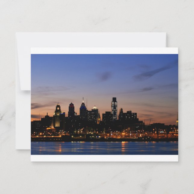 Philadelphia Skyline bei Twilight (Vorderseite)