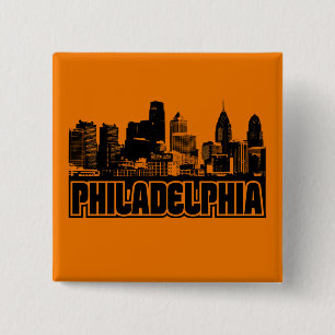 Philadelphia-Skyline Button