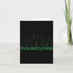 Philadelphia Skyline Downtown-Stadtbild Brüderlich Karte