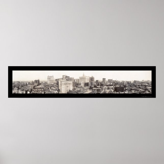 Philadelphia Skyline Foto 1913 Poster (Vorne)