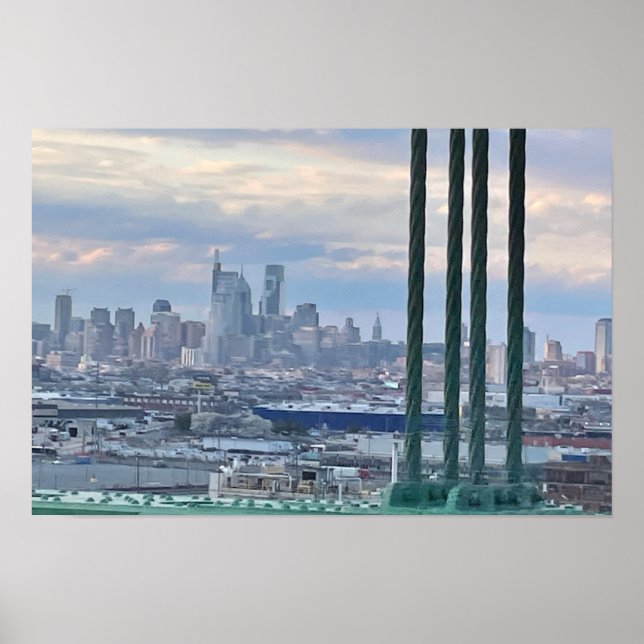 Philadelphia Skyline Foto Poster (Vorne)