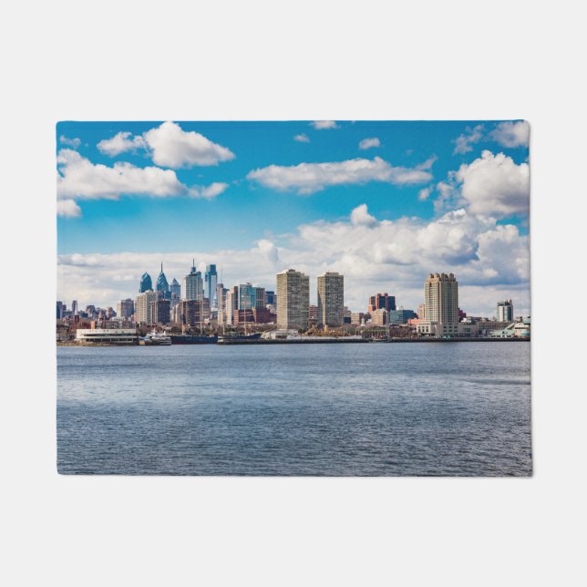 Philadelphia Skyline Fußmatte (Vorderseite)