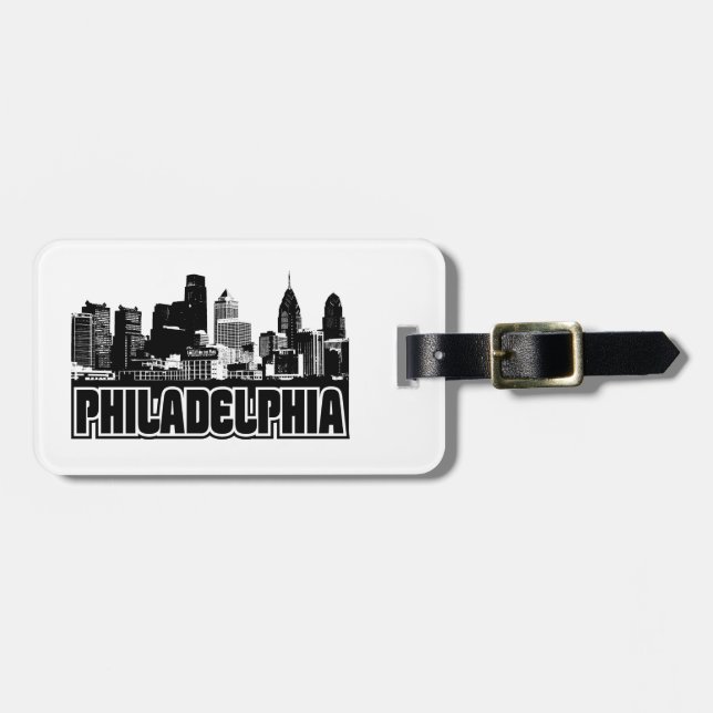 Philadelphia-Skyline Gepäckanhänger (Vorderseite horizontal)