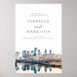 PHILADELPHIA Skyline Hochzeit in Urlaubsort Willko Poster