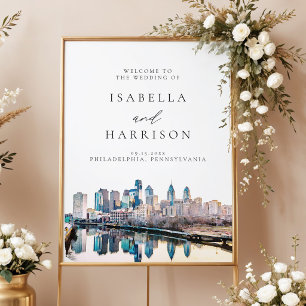 PHILADELPHIA Skyline Hochzeit in Urlaubsort Willko Poster