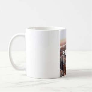 Philadelphia Skyline Luftbild Typography Urban Kaffeetasse