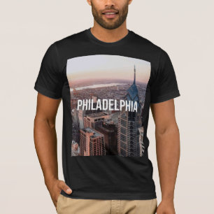 Philadelphia Skyline Luftbild Typography Urban T-Shirt
