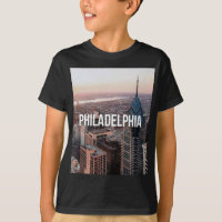 Philadelphia Skyline Luftbild Typography Urban