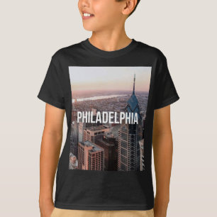 Philadelphia Skyline Luftbild Typography Urban T-Shirt