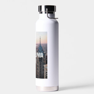 Philadelphia Skyline Luftbild Typography Urban Trinkflasche