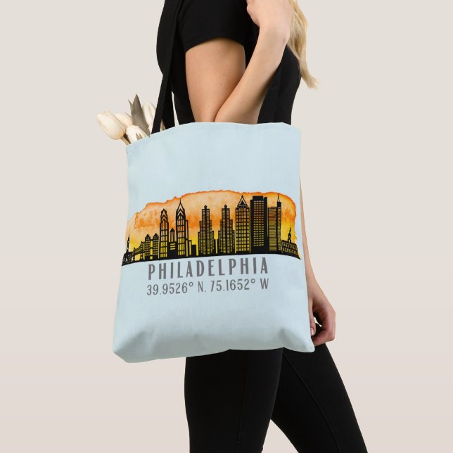 Philadelphia Skyline Map Koordinaten (Von Nahem)