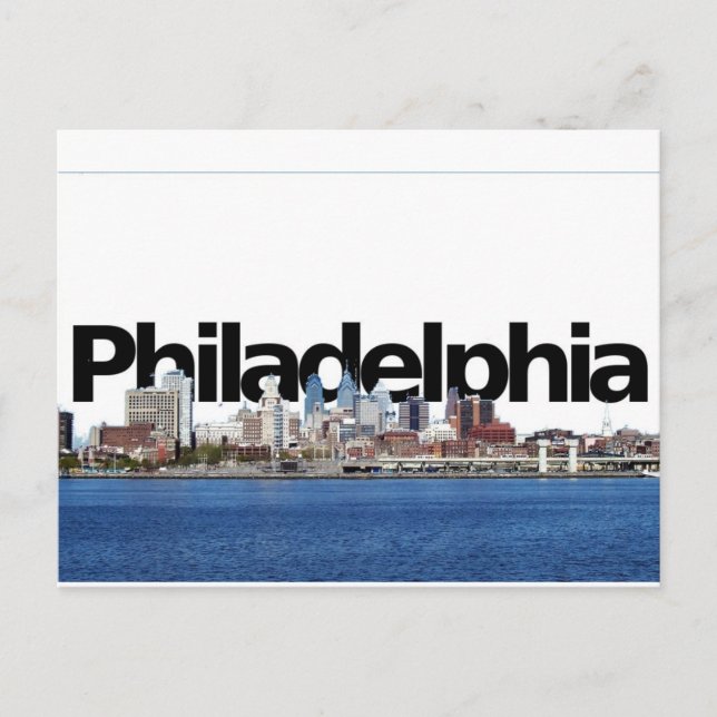 Philadelphia Skyline mit Philadelphia im Himmel Postkarte (Vorderseite)
