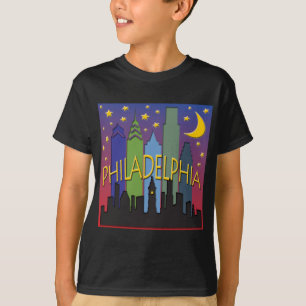 Philadelphia-Skyline-Nachtleben T-Shirt