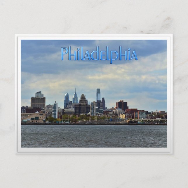 Philadelphia Skyline Postkarte (Vorderseite)