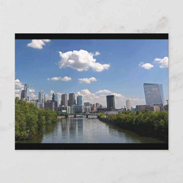 Philadelphia Skyline Postkarte (Vorderseite)