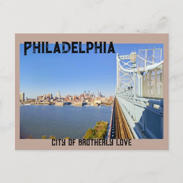 Philadelphia Skyline Postkarte (Vorderseite)