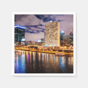 Philadelphia-Skyline Serviette