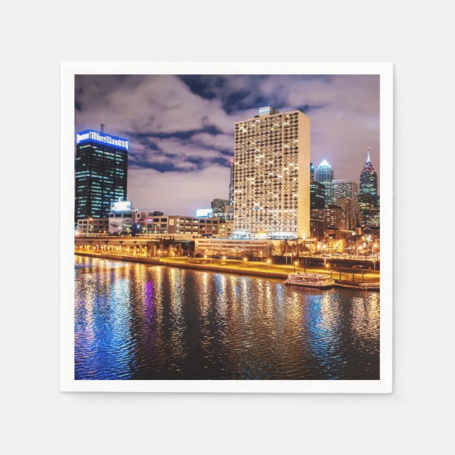 Philadelphia Skyline Serviette (Vorderseite)