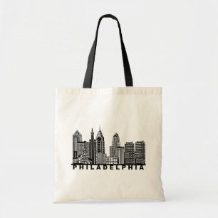 Philadelphia Skyline Silhouette Tragetasche