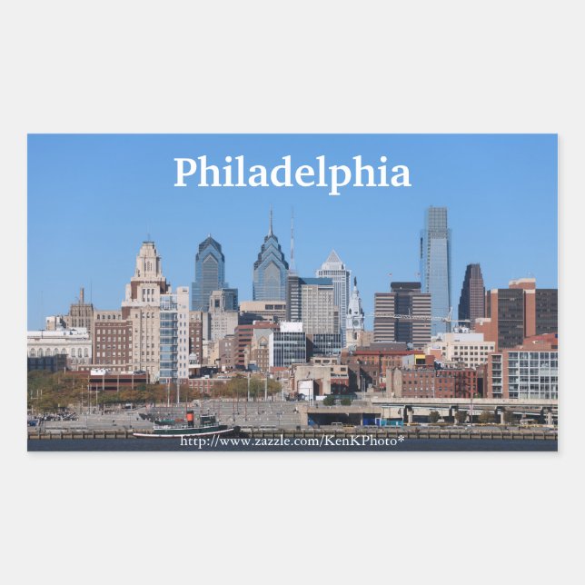 Philadelphia Skyline Sticker (Vorderseite)