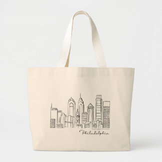 Philadelphia Skyline Tote Bag - Jumbo/Large Size Jumbo Stoffbeutel